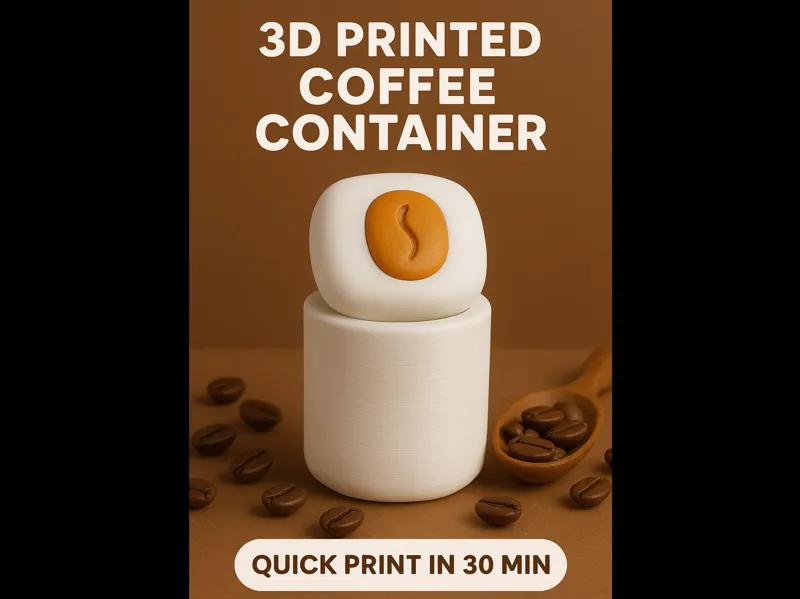 Recipiente para café – Elegancia en 3D
