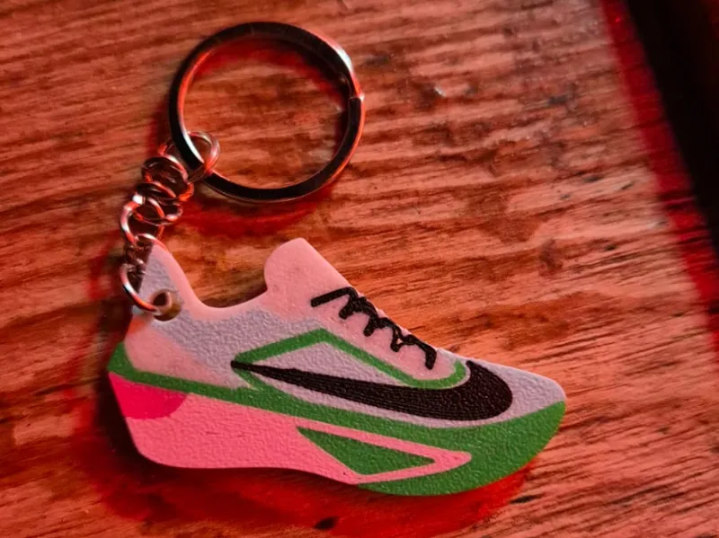 Nike running shoe keychain