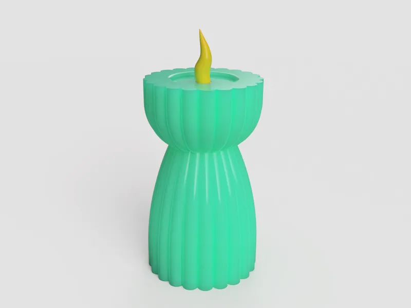 Flower shaped Candle with Flameless LED tealight
