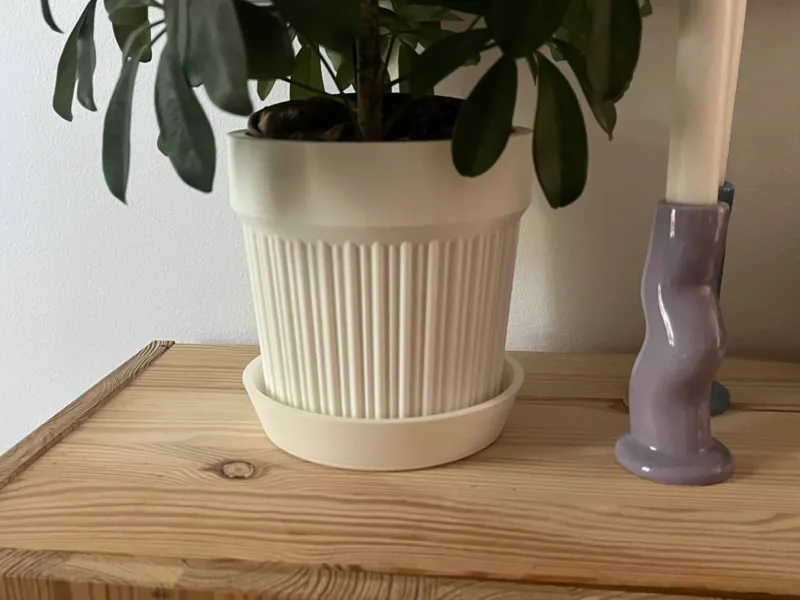 Ribbed Retro 3D-Printed Planter