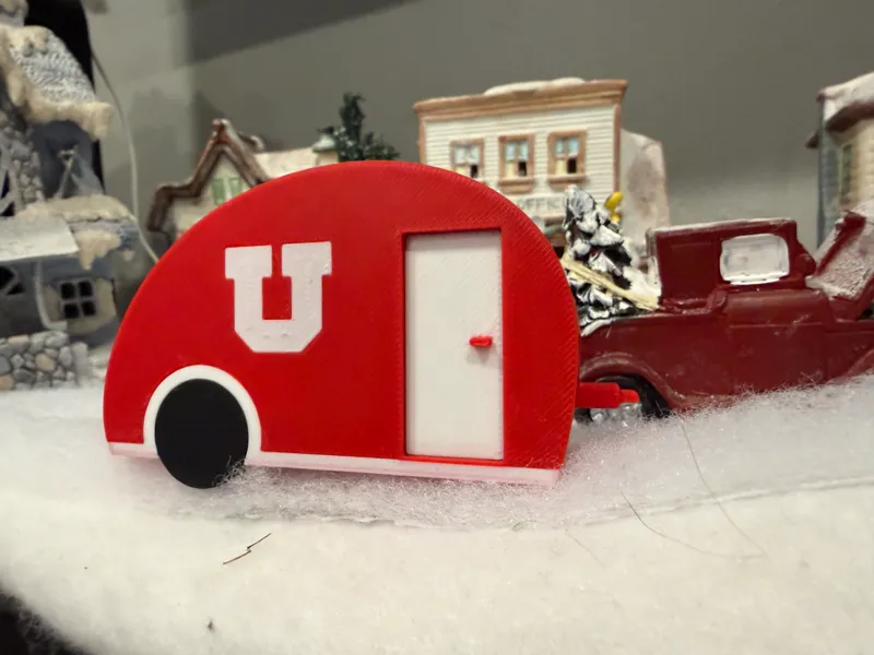 1:50 Scale Utah Utes Teardrop Trailer