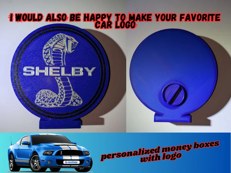 personalized logo money boxes shelby mustang