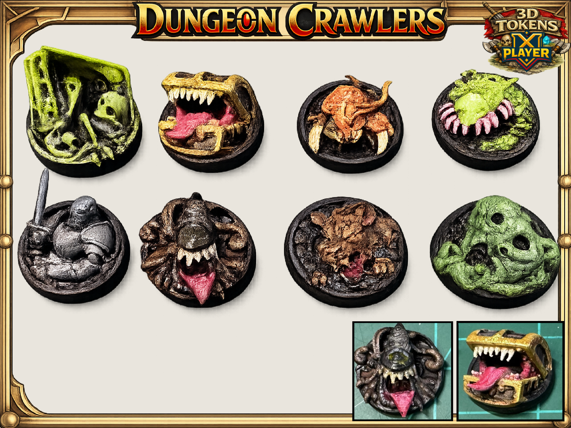 DUNGEON CRAWLERS: 3D Tokens Monster Compendium V3