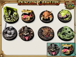 DUNGEON CRAWLERS: 3D Tokens Monster Compendium V3