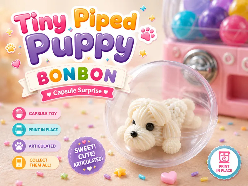 Tiny Piped Puppy | BONBON Capsule Surprise