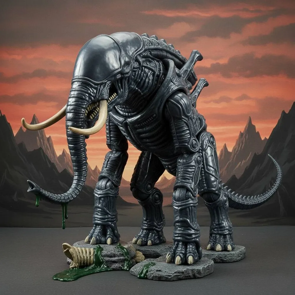 Híbrido de Elefante Xenomorfo (figura estilo Kenner) - Modelo de impresión  3D gratuito - MakerWorld, image size:1000x1000