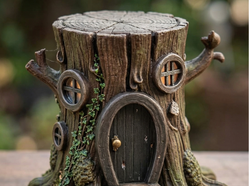 Enchanted Tree Stump: Fantasy Tabletop Decor