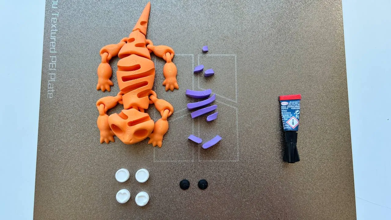 Cute Articulated Lizard <3 (3h Print!!) view 3