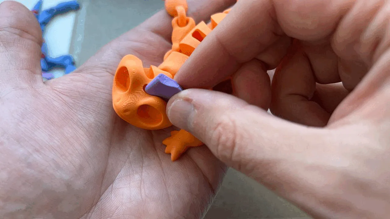 Cute Articulated Lizard <3 (3h Print!!) view 2