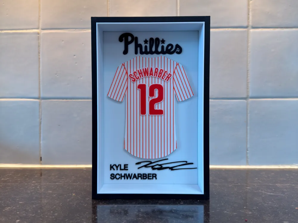 Kyle Schwarber - Phillies - Jersey Frame - Free 3D Print Model - MakerWorld