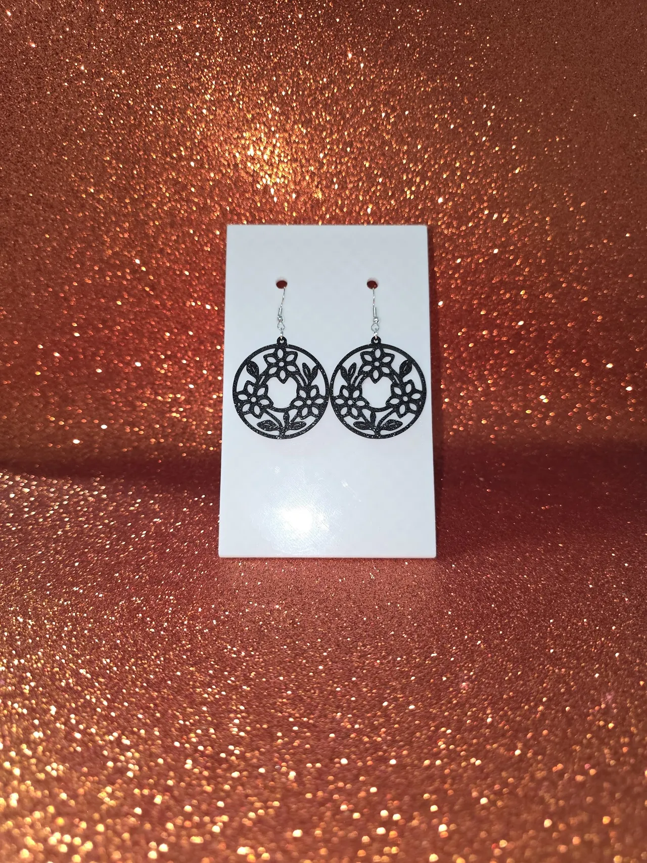 A circle of flowers earrings view 2