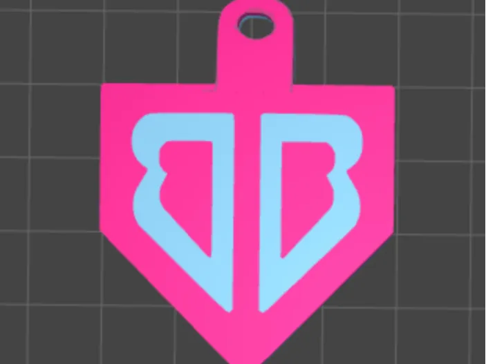 Bling bros logo keychain