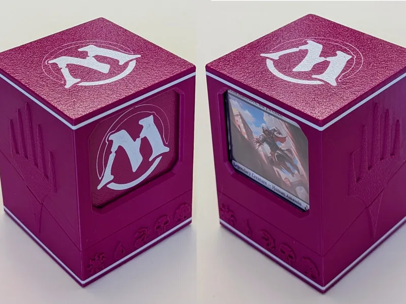 MTG Deckbox w MTG Artwork, window, and shutter