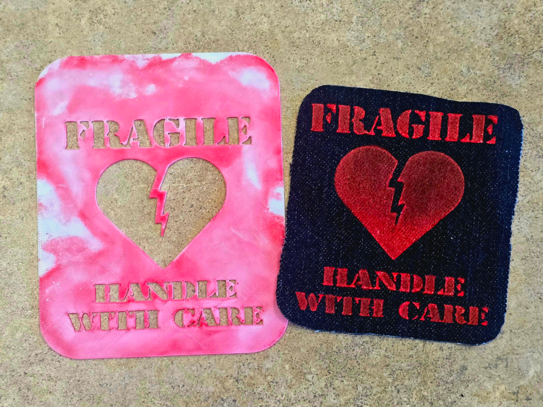 Fragile / Handle With Care Stencil 