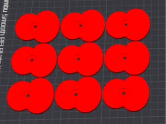 Remembrance Poppy with Pin Slot