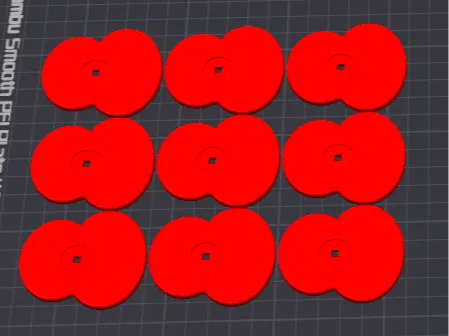 Remembrance Poppy with Pin Slot