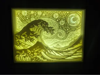Great Wave Shadow Box and Layers