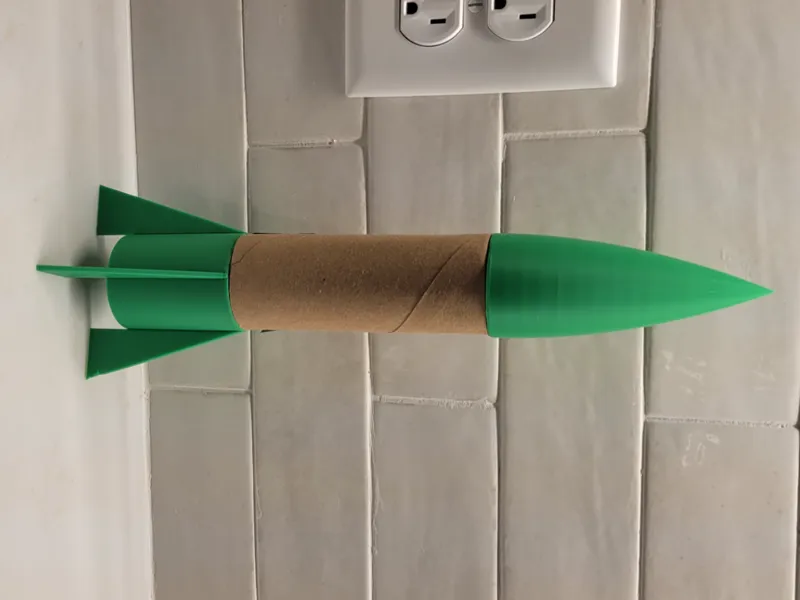 Toilet paper tube rocket