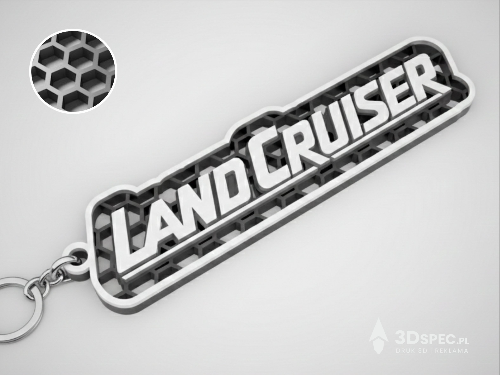 Toyota Land Cruiser honeycomb keychain