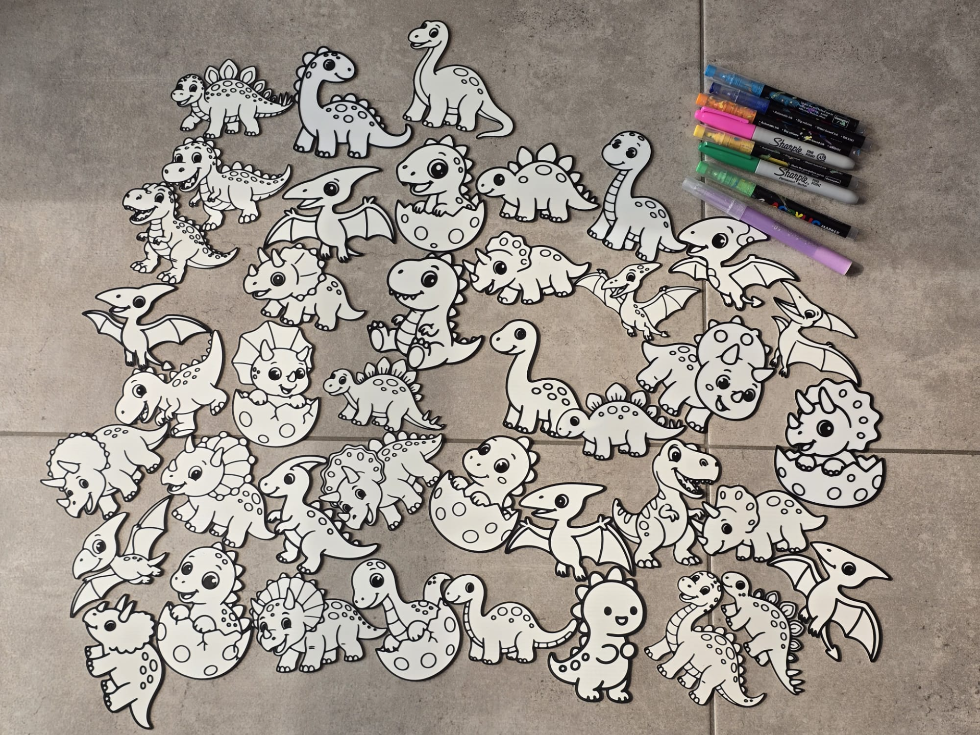 Cute Dinosaur Paint Coloring DIY Craft Pack