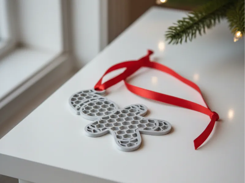 Honeycomb Gingerbread Man  Christmas Ornament
