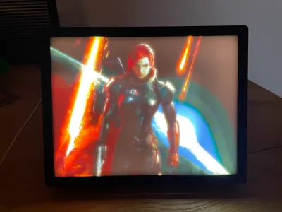 Lithophane frame for LED-stripes