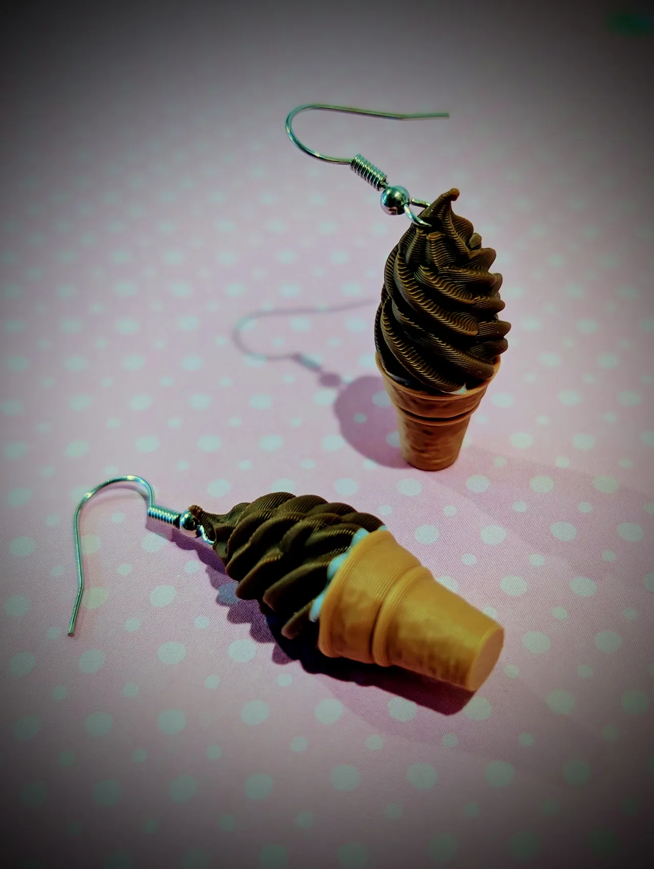 Soft Serve Ice Cream Cone Earrings view 4