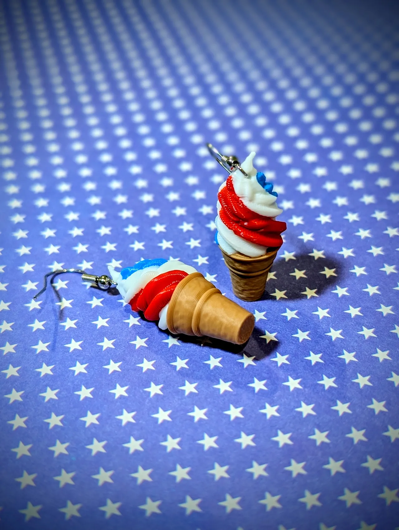 Soft Serve Ice Cream Cone Earrings view 2