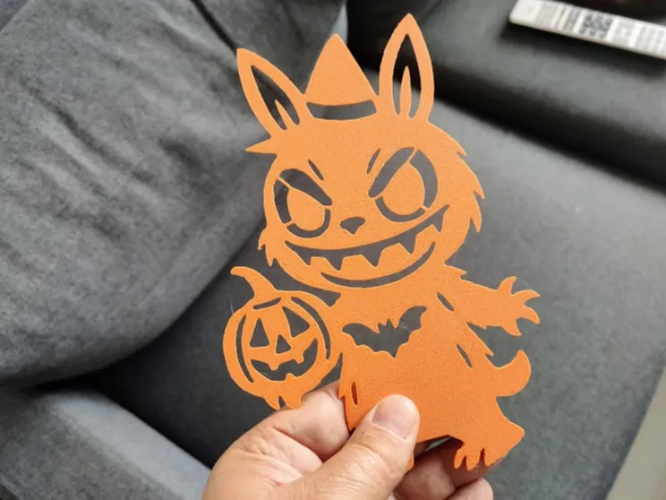 Halloween Lububu Silhouette Wall Art