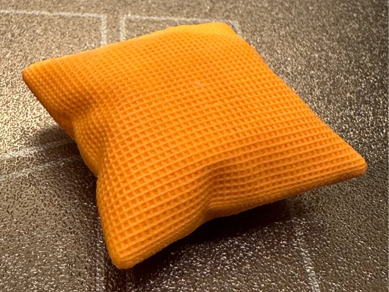 realistic mini couch pillow - Knitted texture