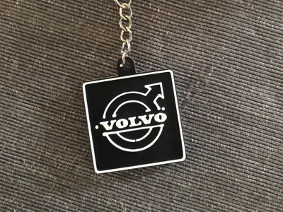 Volvo square keychain