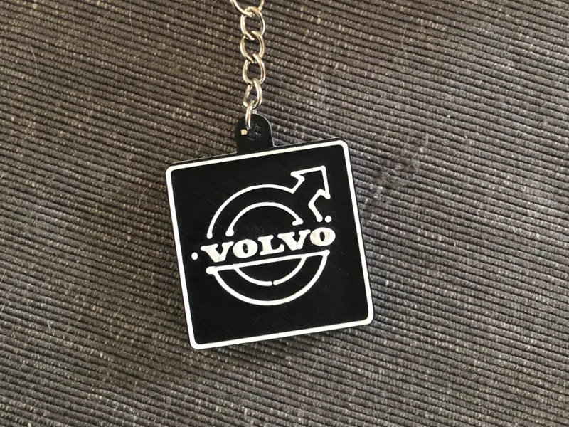 Volvo square keychain