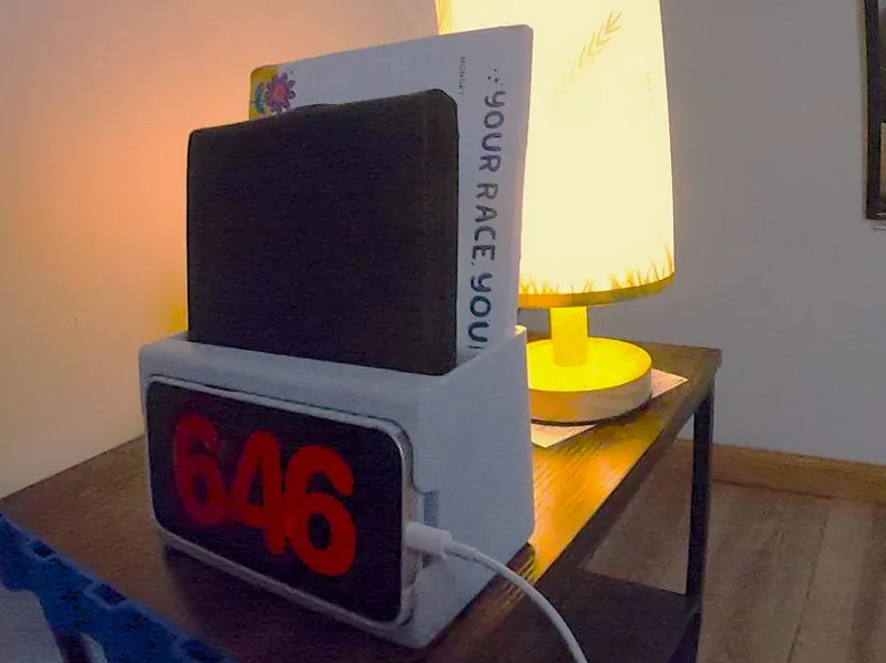 Bedside iPhone Dock + Kindle holder & Organizer