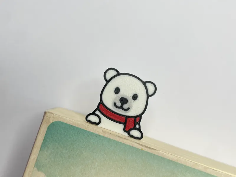 Polar Bear Bookmark – cozy and gentle