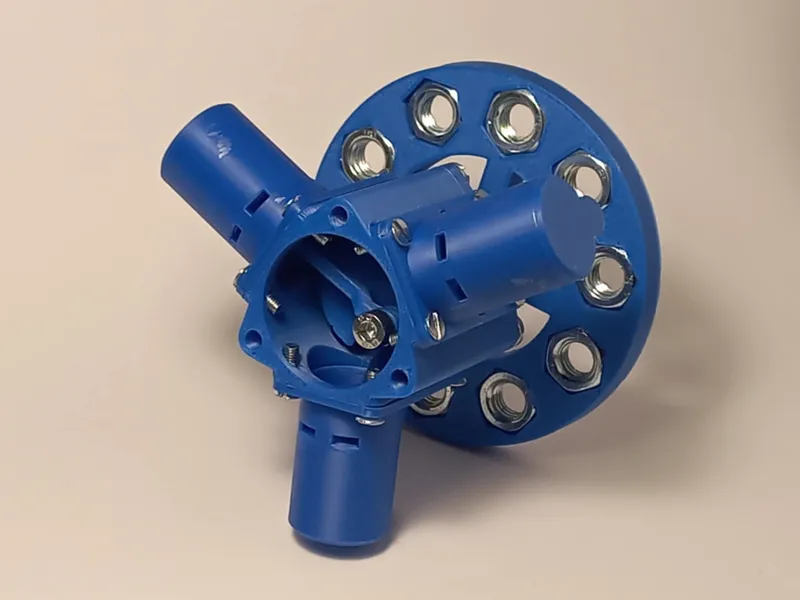 Compressed air powered, 3 cylinder radial engine