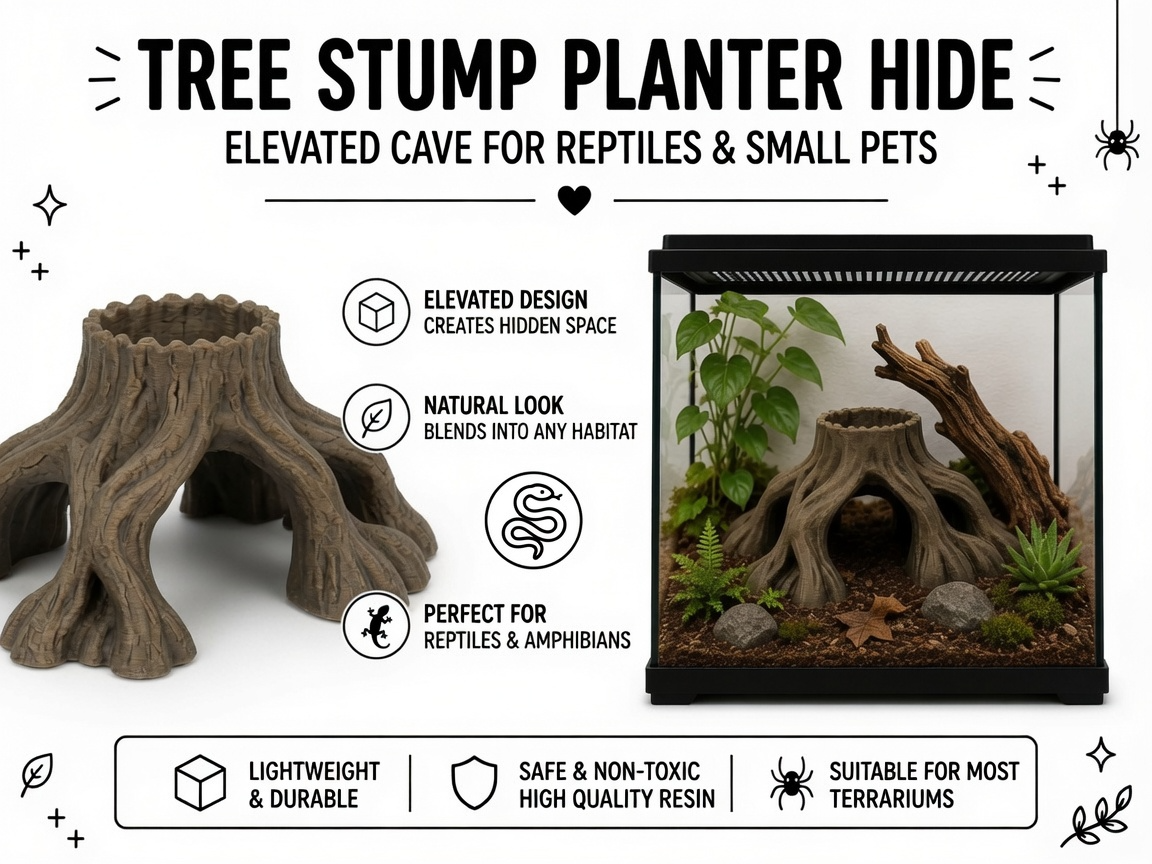 Tree Stump Planter Hide – Elevated Cave 