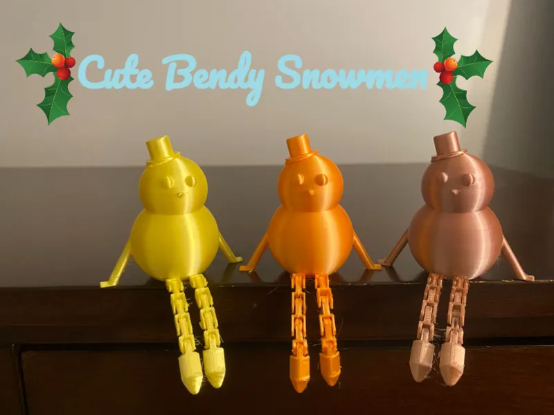 Cute Bendy Snowman *No Supports!*