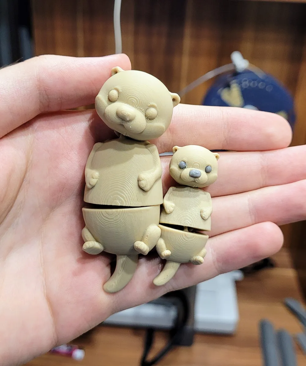 Cute flexi otter | keychain | NO AMS / AMS - Free 3D Print Model ...