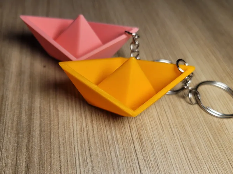 Mini Paper Boat Key Chain