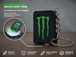 Can Opener Keychain - Monster Energy Drink