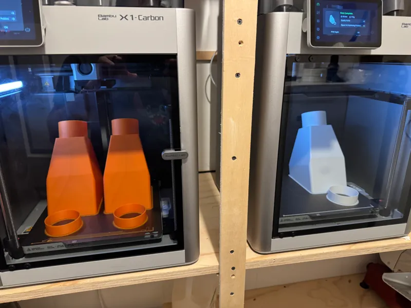 X1C Poop Chute - Thru Shelf