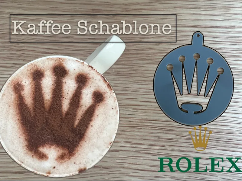 Rolex Kaffee Schablone