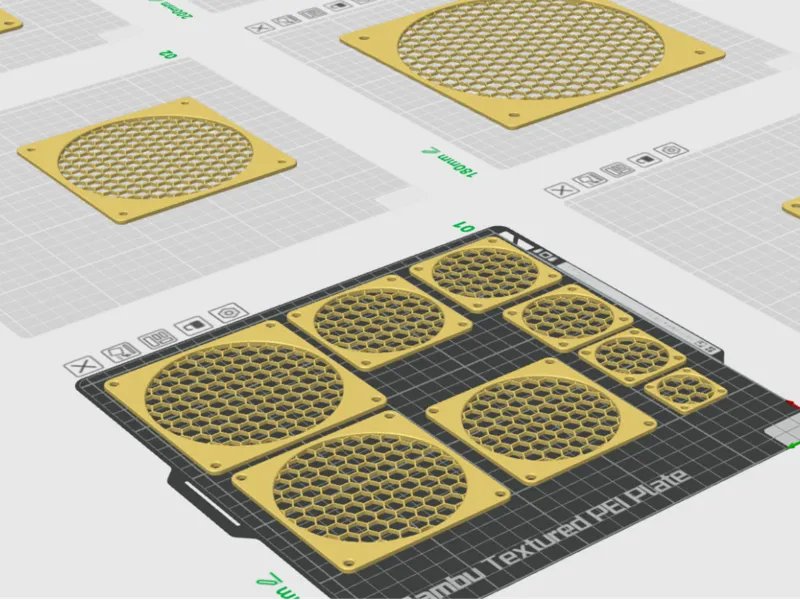 Fan Grill Cover - All Sizes - High Airflow