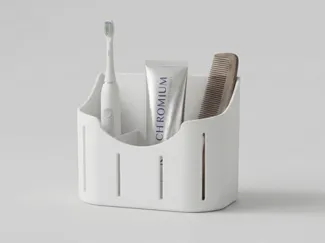Wall Mounted Bathroom Organizer with Drainage