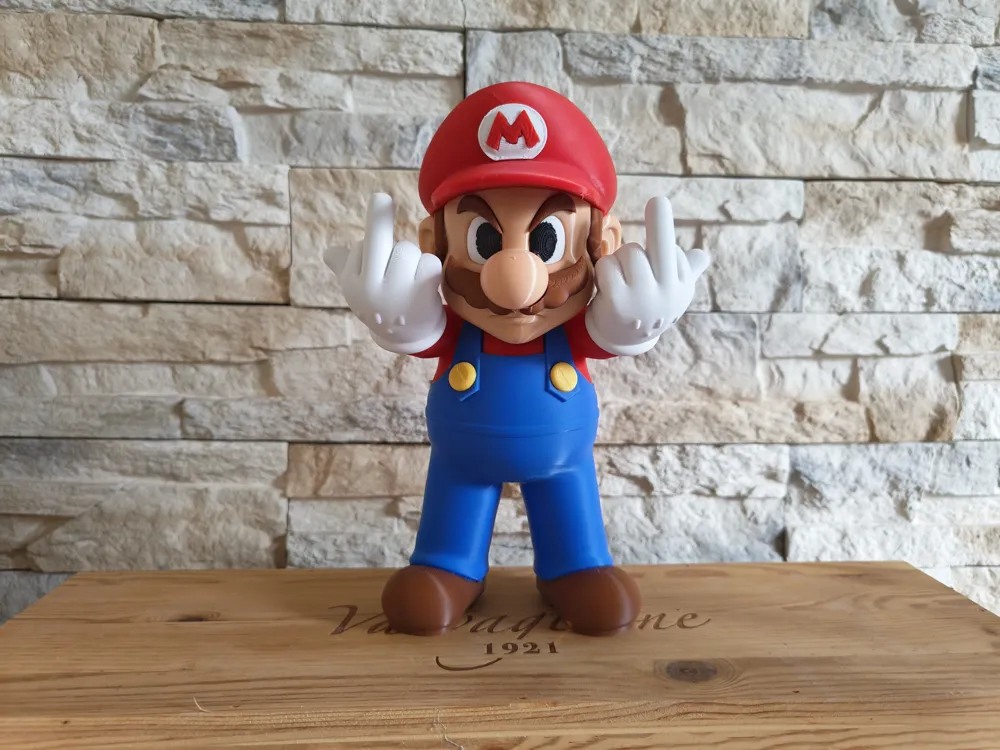 Angry Mario - No AMS Multi-Color / Multi-Part - Free 3D Print Model ...