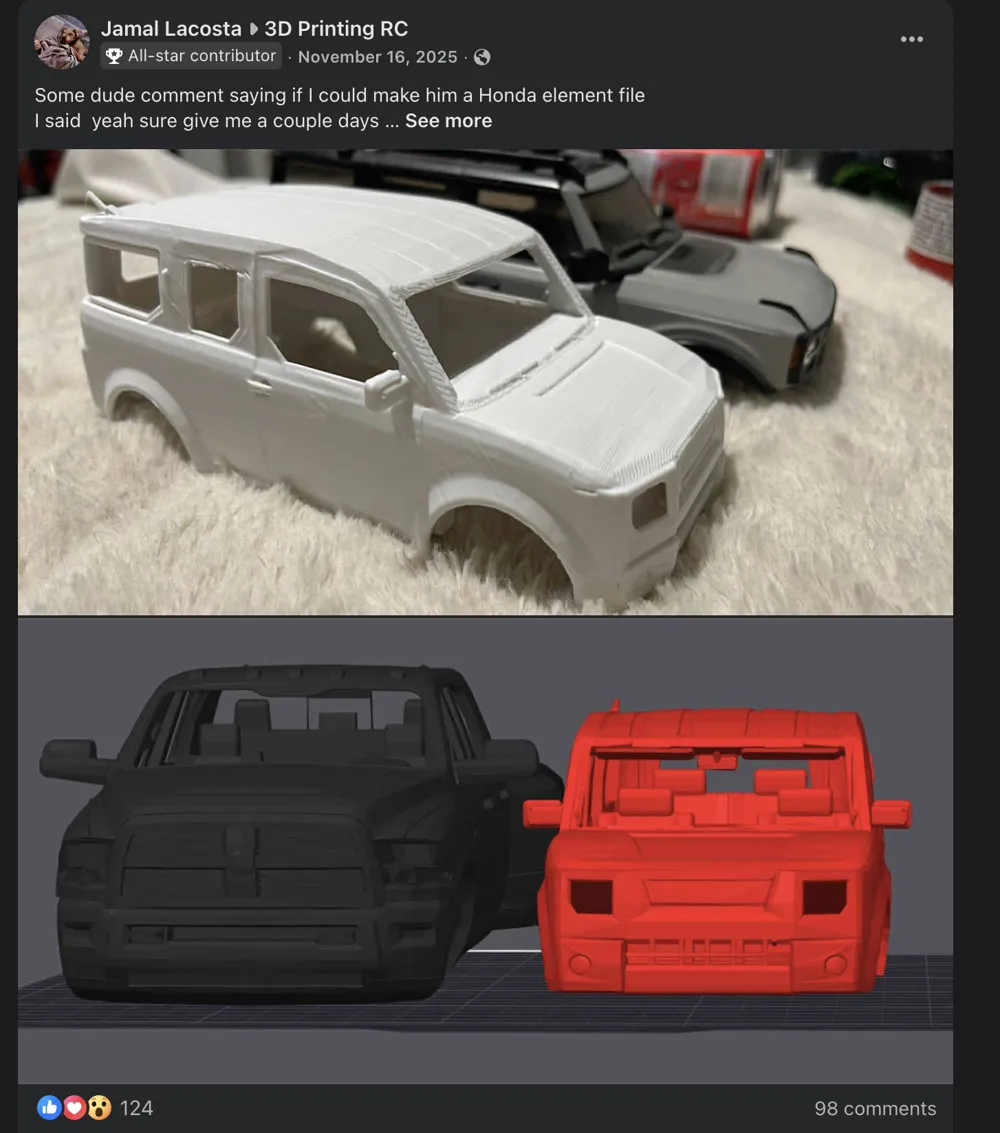 onda ELEMENTO RC SHELL - Free 3D Print Model - MakerWorld