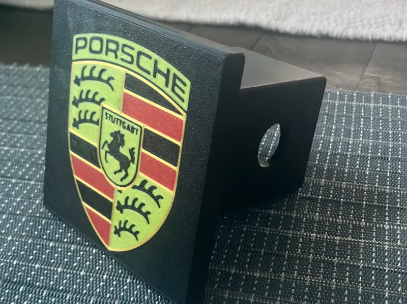Porsche hitch cover