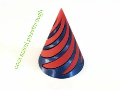 impossible spiral passthrough cone fidget