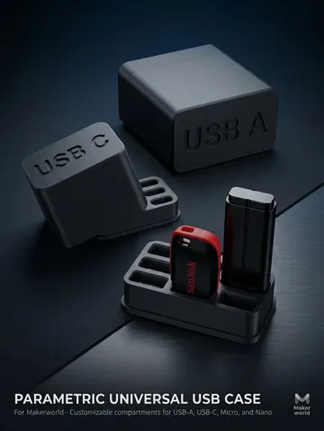 Organizador: Parametric USB Stick Organizer Gridfinity — vista de referencia 2