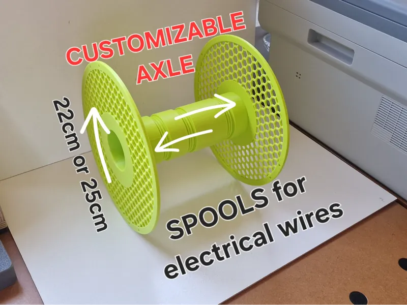 Spools for electric wires + spool winder cones